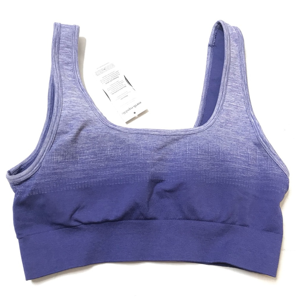 Earth Republic Maeve Ombré Sports Bra Size M Blue Padded